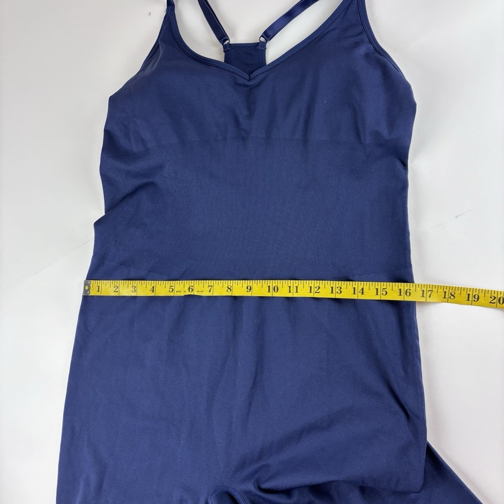 New XL Victoria Secret Pink Active Seamless Full Length Bodysuit Dark Blue - Picture 8 of 10